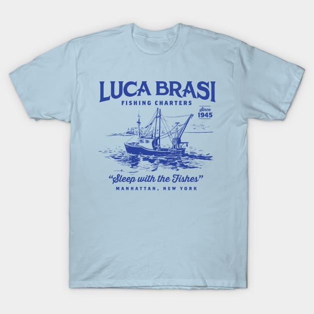 Luca Brasi Fishing Charters T-Shirt by MindsparkCreative